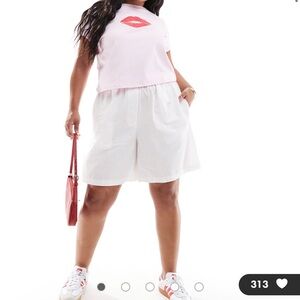 ASOS DESIGN Curve longline boxer shorts in white